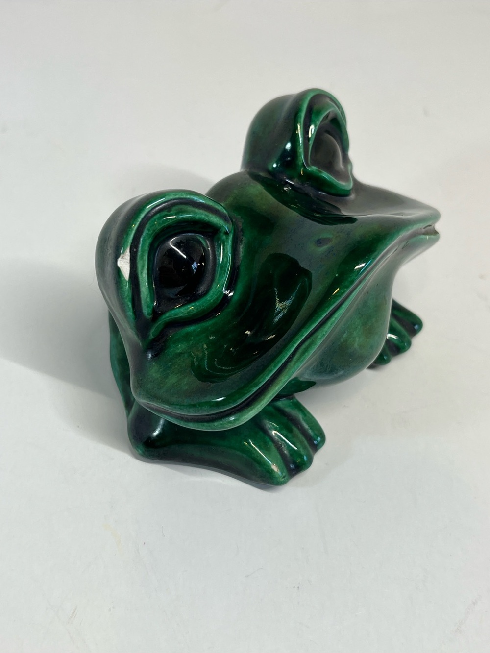 Vintage Arnels 1970s Frog Figurine Ceramic Whimsical Cottagecore Farmhouse Decor - Picture 7 of 9